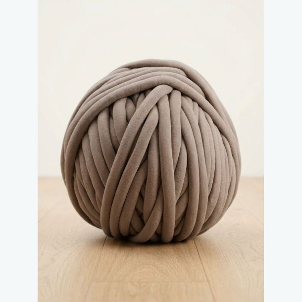 Tubegarn Taupe 3 cm, 0.5 kg