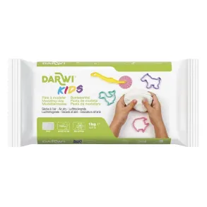 Darwi Kids Luftt�rkende leire Hvit - 500g