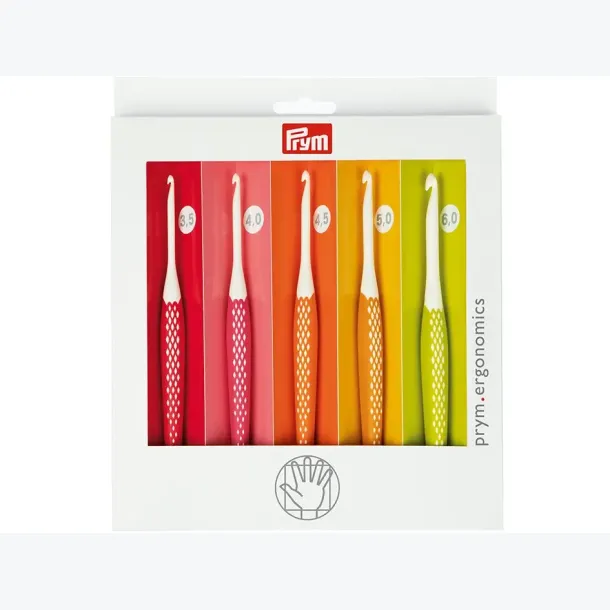 Prym Ergonomics Sett Heklen�l 5stk � 3,5-6,0 mm