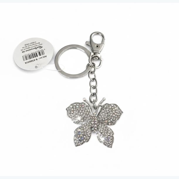 Veskepynt/n�kkelring - sommerfugl